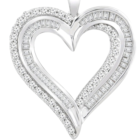 JTW | Jewelry | Genuine Diamond Heart Pendant | Poshmark